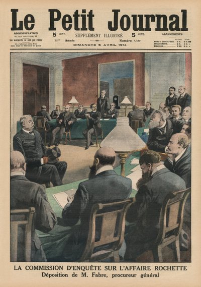 The Commission of Inquiry on the Rochette Affair, Evidence of Monsieur Fabre, Public Prosecutor, front cover illustration from 